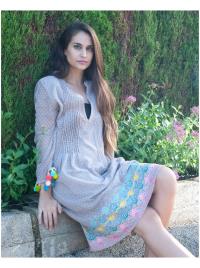 Vestido De Cinzas multicor L