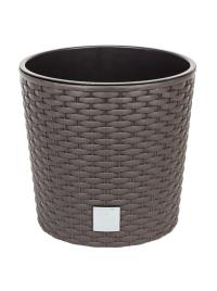 Modelo Maceta rodada plástico redondo castanho 30