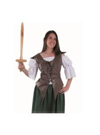 Colete de guerreiro medieval para mulher multicor S