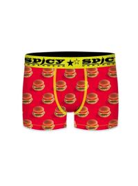 Cuecas picantes boxer com desenho de homem vermelho XXL