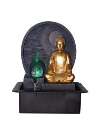 Fonte de Buda com luz dourado UNIQUE