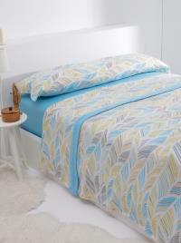 Jogo de cama 3 peças tecido polar azul 90