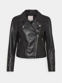 jaqueta de couro motociclista preto XS