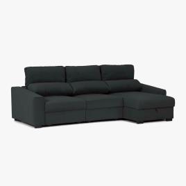 Sofá com Chaise Longue Antracite RUFFALO