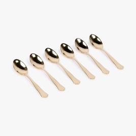 Colher de café dourado (6 peças) MARIE