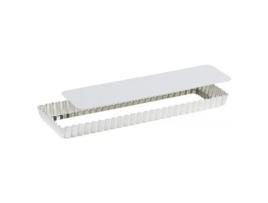 Molde de hojalata rectangular con fondo extraíble - acanalado