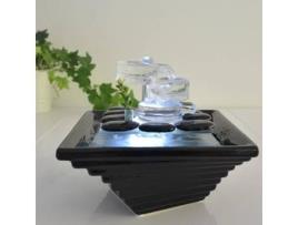 Fonte de Água ZEN'LIGHT Himalaya (Preto - 23x23x20 cm - Vidro, Cerâmica)