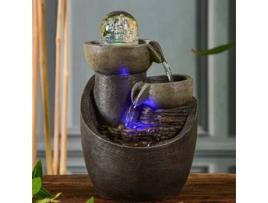 Fonte de Água ZEN'LIGHT Malla (Cinzento - 18x28 cm - Resina)