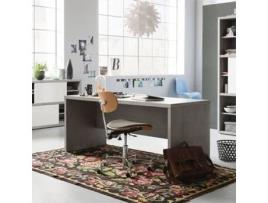 Secretária de Escritório Madeira Cinzenta Efeito Cimento Design OFFICE24 (180x69cm)