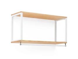 Cabides Suspensos  BO x  FURNITURE (Madeira - Branco - 120 x 30 x 55.5 cm)