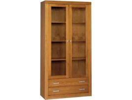 Vitrine KYNUS CEREZO com 2 Portas e 2 Gavetas Retas em Madeira Maciça de Pinho