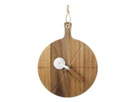 Tábua LADELLE+Cortador Pizza 42X33 Fromage