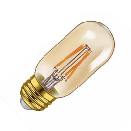 Lâmpada led e27 cob filamento gold 4w ø45x110mm branco quente 2700k