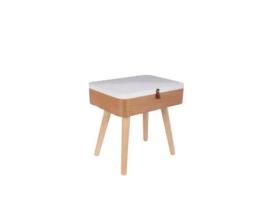 Mesa de Cabeceira Tampo Branco Elin