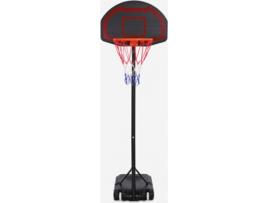 Cesto de Basquete Portátil com Rodas Reguláveis em Altura PLAYTOWN (160 - 210 cm)