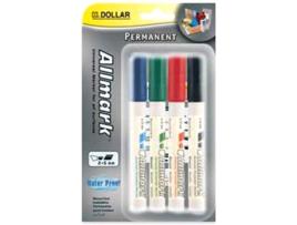 Marcador Grosso 2.0mm Allmark Ums2 Blister 4Un