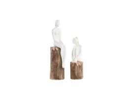 Figura Decorativa Dkd Home Decor Mulher Castanho .