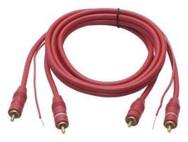 Cabo 2X Rca Macho / Macho com Fio Terra 1.5 Metros