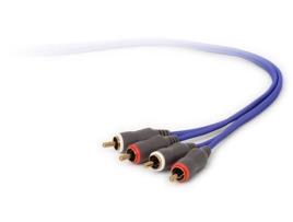 Techlink 10M 2Xrca M/2Xrca M Cabo de Áudio Azul Cinzento