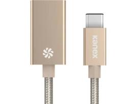 Cabo de Dados KANEX (USB-C - USB A - 21 cm - Dourado)