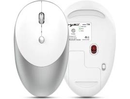Rato HXSJ 2.4G Wireless Three-Mode Bluetooth 5.0 (Prateado)
