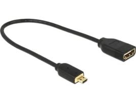 Cabo HDMI DELOCK (20 cm - Preto)
