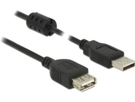 Cabo de Dados DELOCK (USB A - 50 cm - Preto)