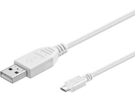 Cabo de Dados GOOBAY (USB A - Micro USB B - 1 m - Branco)