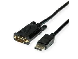 Cabo ROLINE (DisplayPort e VGA - 3m - Preto)