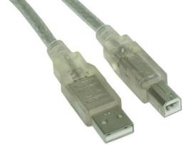 Cabo de Dados INLINE (USB A - USB B - 5 m - Transparente)