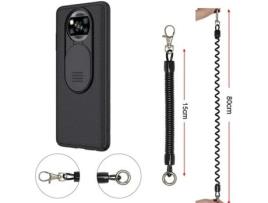 Capa Xiaomi Poco X3 Pro ANTIIMPACTO Camshield com Cordão Anti-roubo Preto
