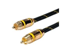 Cabo ROLINE GOLD (Cinch e RCA - 5m - Preto)