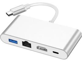 Adaptador HOWEI Type-C to HDMI 4-in-1 (Branco)
