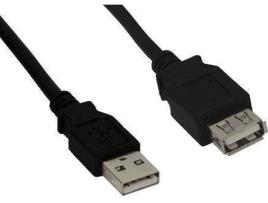 Cabo de Dados INLINE (USB - 1 m - Preto)