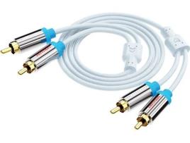 Cabo VENTION de Áudio 2 RCA Stéreo Macho de 2 m - Preto Metalizado