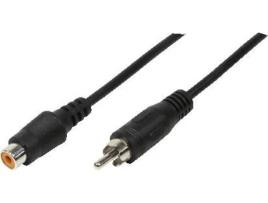 Cabo de Áudio LOGILINK (RCA - 5 m - Preto)
