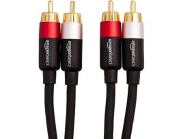 Cabo de Áudio AMAZONBASICS (RCA - 1.2 m - Preto)