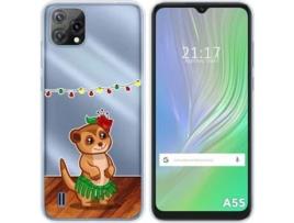Capa para Blackview A55 TUMUNDOSMARTPHONE Desenhos Transparente Suricata Multicor
