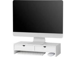 Suporte para Monitor SOBUY Universal (Branco - 47x11x18cm - MDF)