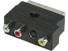 Adaptador VALUELINE (SCART, S-Video e RCA - Preto)