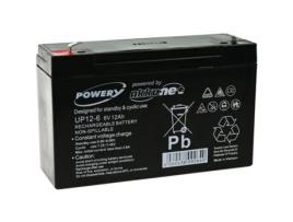 Bateria POWERY para Equipamento de limpeza Alarmes 6V 12Ah