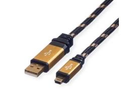 Cabo ROLINE GOLD (USB - 3m - Preto)