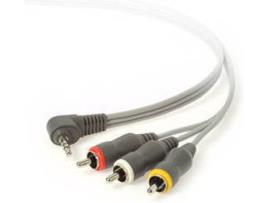 Cabo de Áudio TECHLINK (Jack 3.5mm - RCA - 3 m - Cinzento)