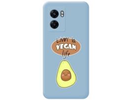 Capa para Realme Narzo 50 5G TUMUNDOSMARTPHONE Silicone Líquida Desenhos Vegan Life Azul