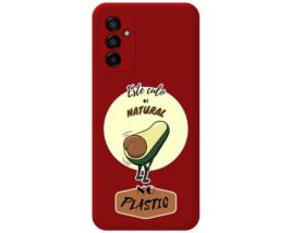 Capa Silicone Líquida Vermelha para Samsung Galaxy M13 4G Desenho Natural