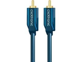 Cabo de Áudio CLICKTRONIC (RCA - 2 m - Azul)