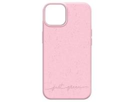 Capa para iPhone 13 JUST GREEN rosa reciclável