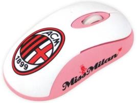 Rato TECHMADE TM-1046LADY-MILAN (Ótico - 800 dpi - Rosa)