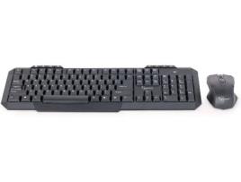 Teclado GEMBIRD KBS-WM-02 (Wireless - Layout US - Teclado Numérico)