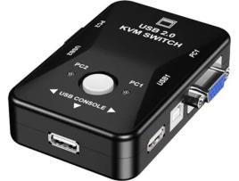 Conversor HOWEI Port KVM VGA Switch (Preto)